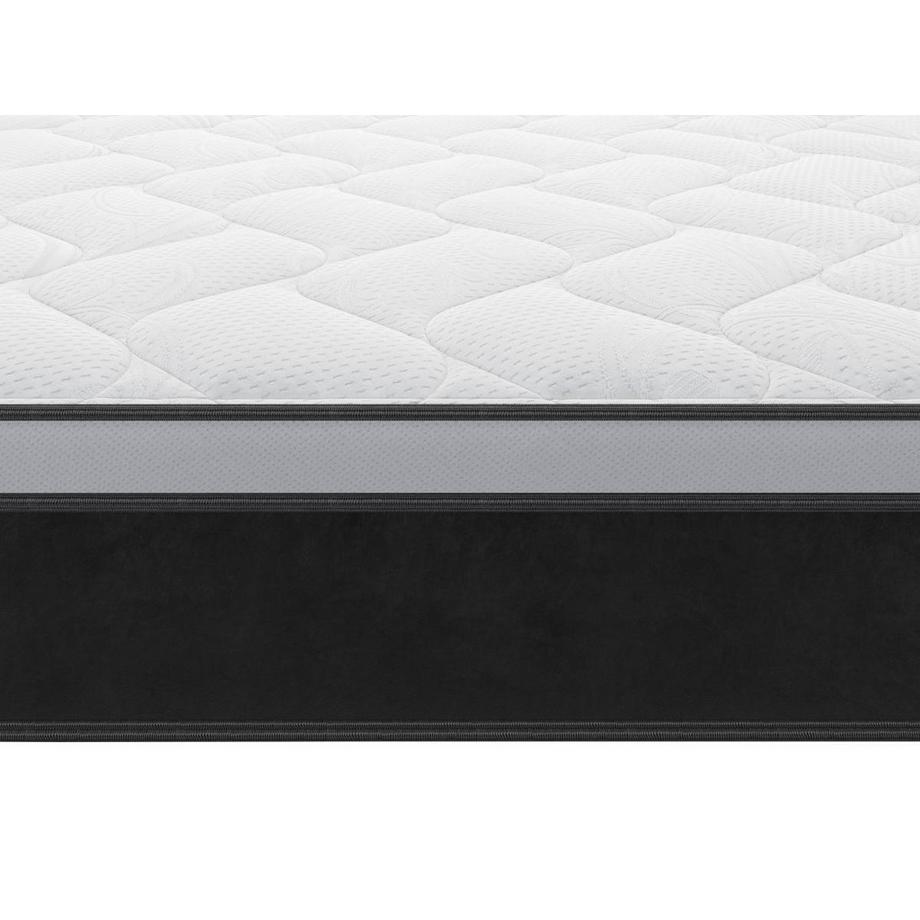 DREAMEA Set aus Bettgestell mit Bettkasten + Taschenfederkernmatratze mit Memory Schaum - 160 x 200 cm - Stärke 25 cm - Holzfarben hell - ASTRIA Art Collection von YSMÉE  