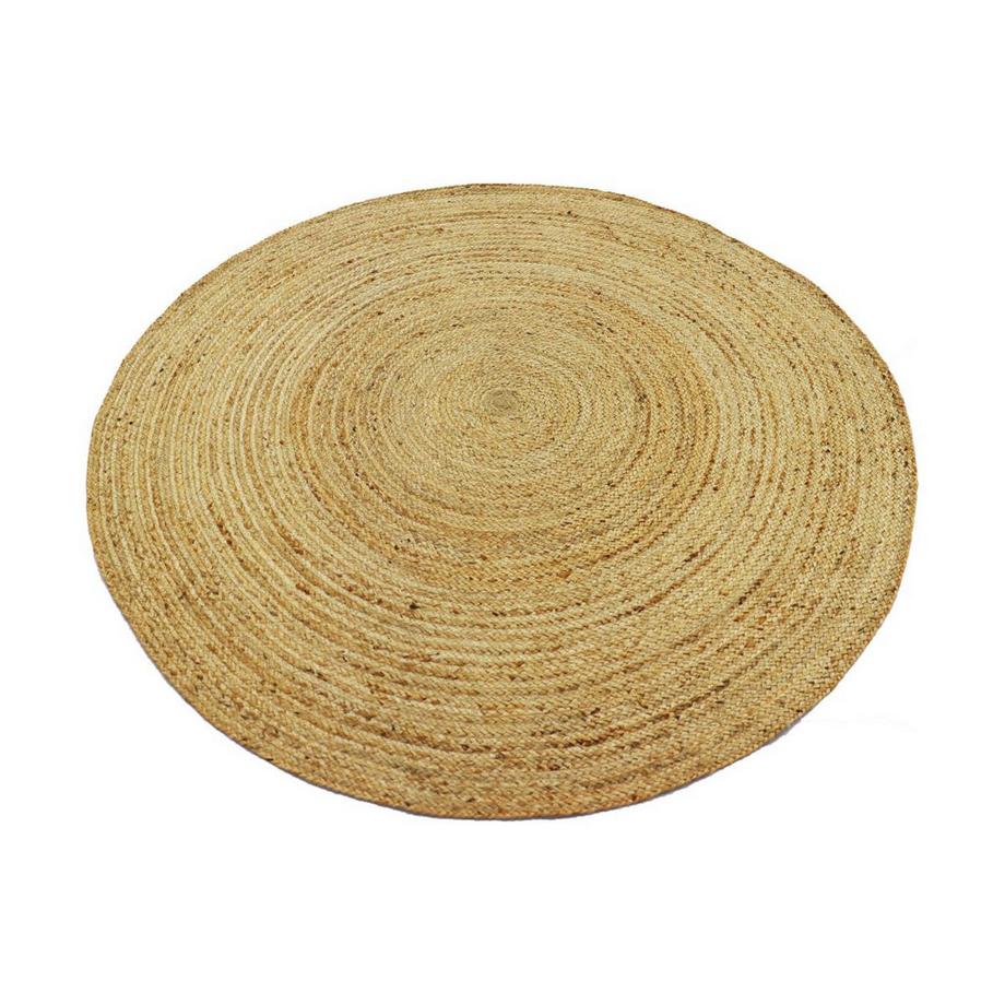 Vente-unique  Tapis rond - 100% jute tressé - D. 200 cm - Naturel - JAIPUR 