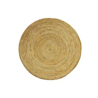 Vente-unique  Teppich rund - 100 % geflochtene Jute - 200 cm - Naturfarben - JAIPUR 