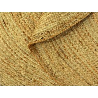 Vente-unique  Teppich rund - 100 % geflochtene Jute - 200 cm - Naturfarben - JAIPUR 