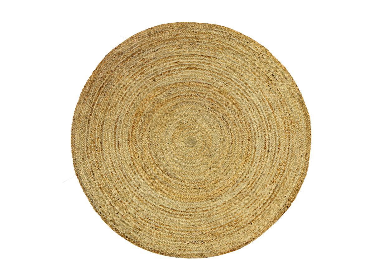 Vente-unique  Teppich rund - 100 % geflochtene Jute - 200 cm - Naturfarben - JAIPUR 