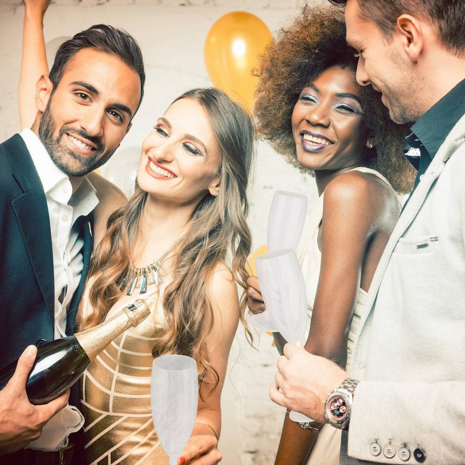 Northio Bicchieri da champagne in plastica, set da 6  