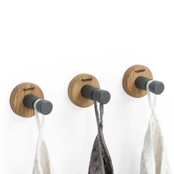 Forster Home Patère magnétique ronde chêne  