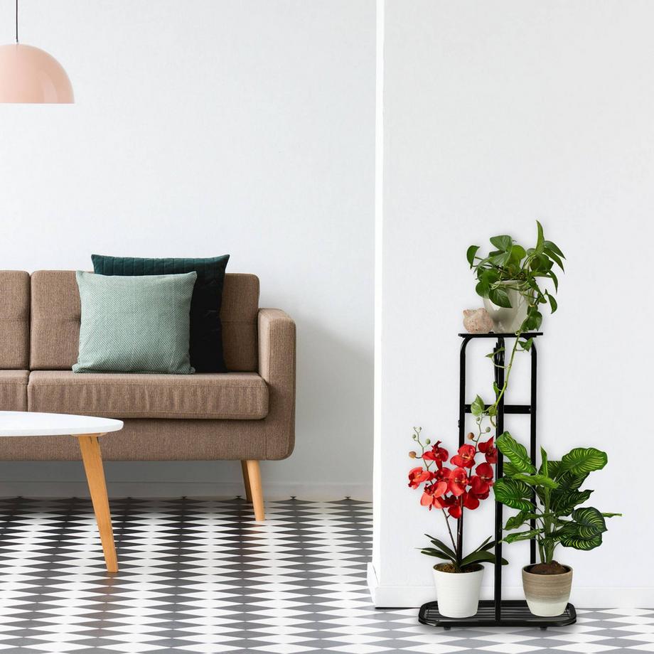 Northix Pflanzenregal aus Metall mit 4 Ebenen  