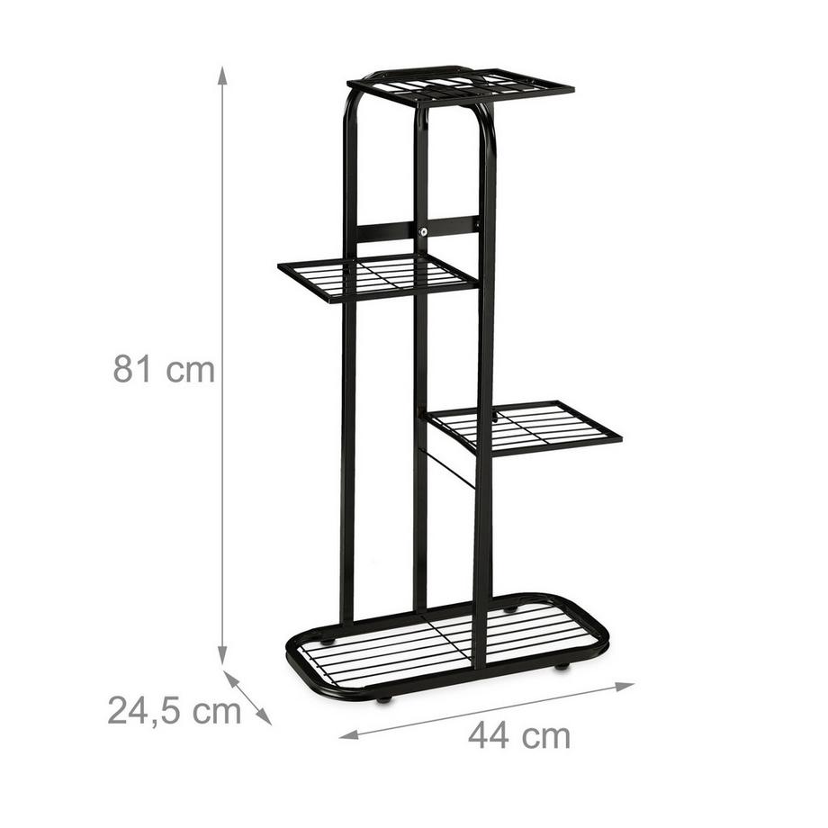 Northix Pflanzenregal aus Metall mit 4 Ebenen  