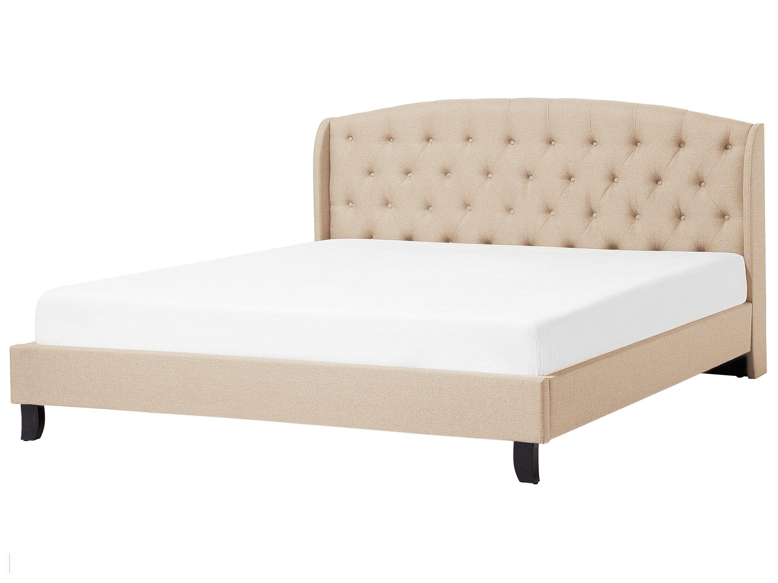 Beliani Letto con rete a doghe en Poliestere Glamour BORDEAUX  