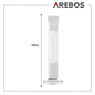 Arebos Infrarot Stand Heizstrahler 2000 W | Terassenheizstrahler| Low-Glare-Tech  