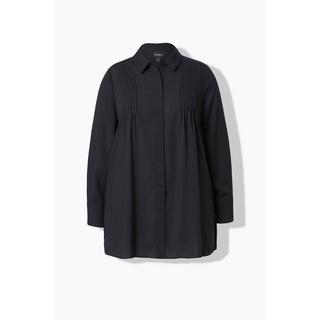 Ulla Popken Chemisier Plissé Dos A-Ligne Manches Longues  