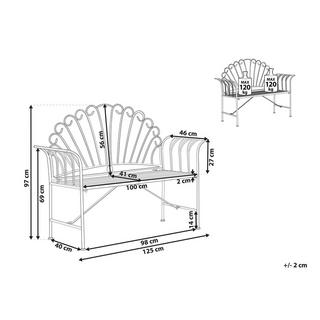 Beliani Banc de jardin en Métal Rétro CAVINIA  