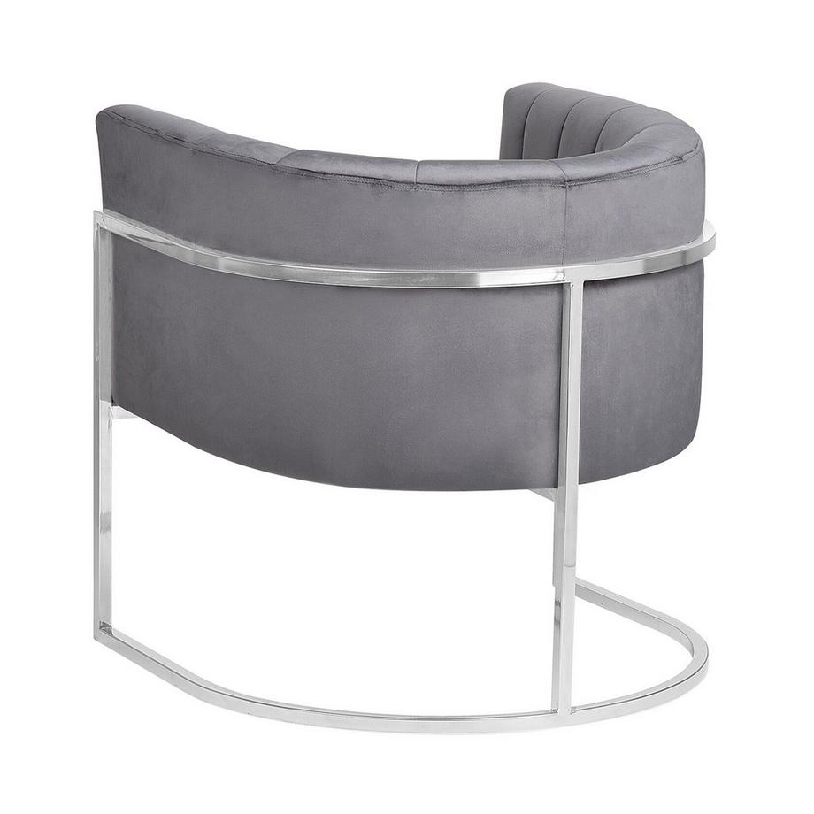 Beliani Fauteuil en Velours Glamour LARVIK  