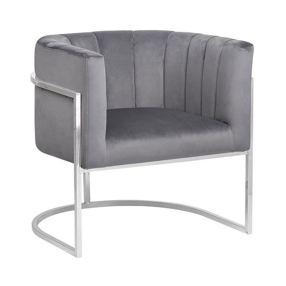 Beliani Fauteuil en Velours Glamour LARVIK  