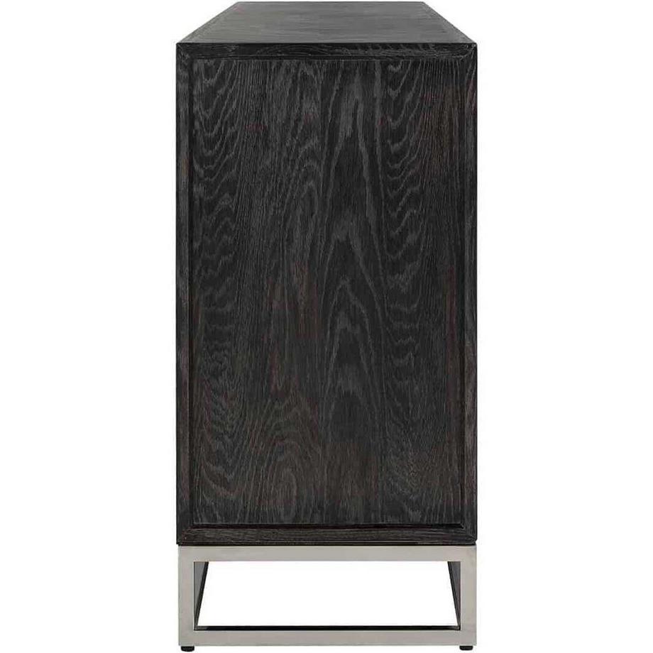 mutoni Sideboard Blackbone noir argenté 225  