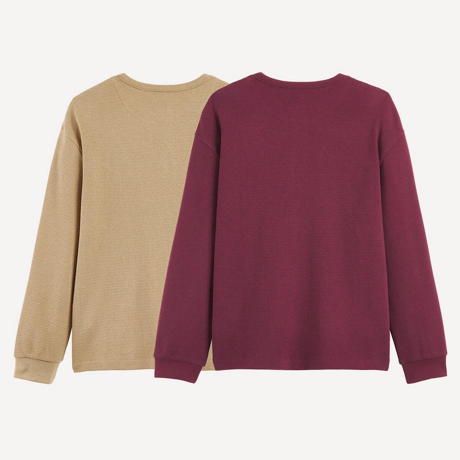 La Redoute Collections  Lot de 2 T-shirts manches longues 