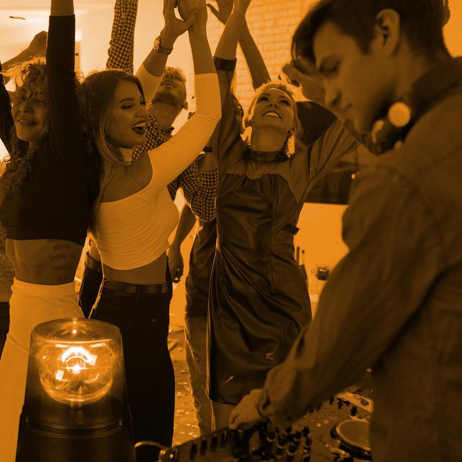 Northix Lumières de fête à LED rotatives orange  