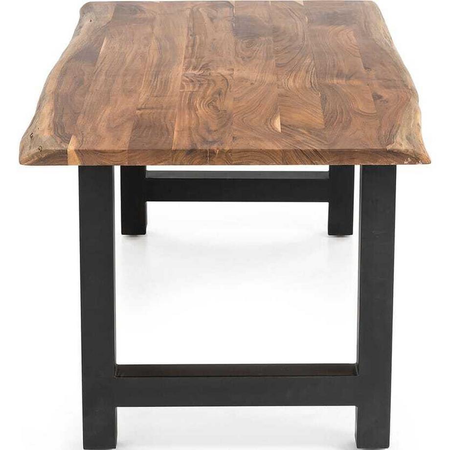 mutoni Tavolo da pranzo in acacia naturale con gamba ad H 140x80  