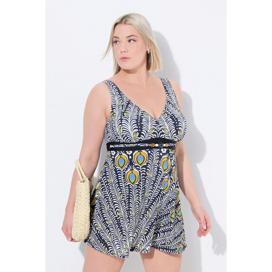 Ulla Popken Badekleid Pfau Softcups  