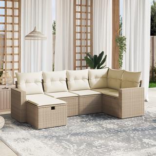 VidaXL set divano da giardino Polirattan  