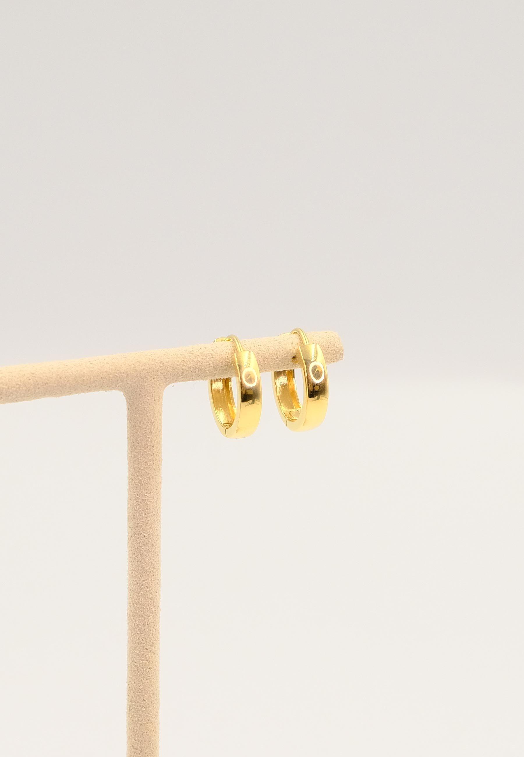 MUAU Schmuck  Creolen Gelbgold 750 U-Profil Scharnier 16.7mm 