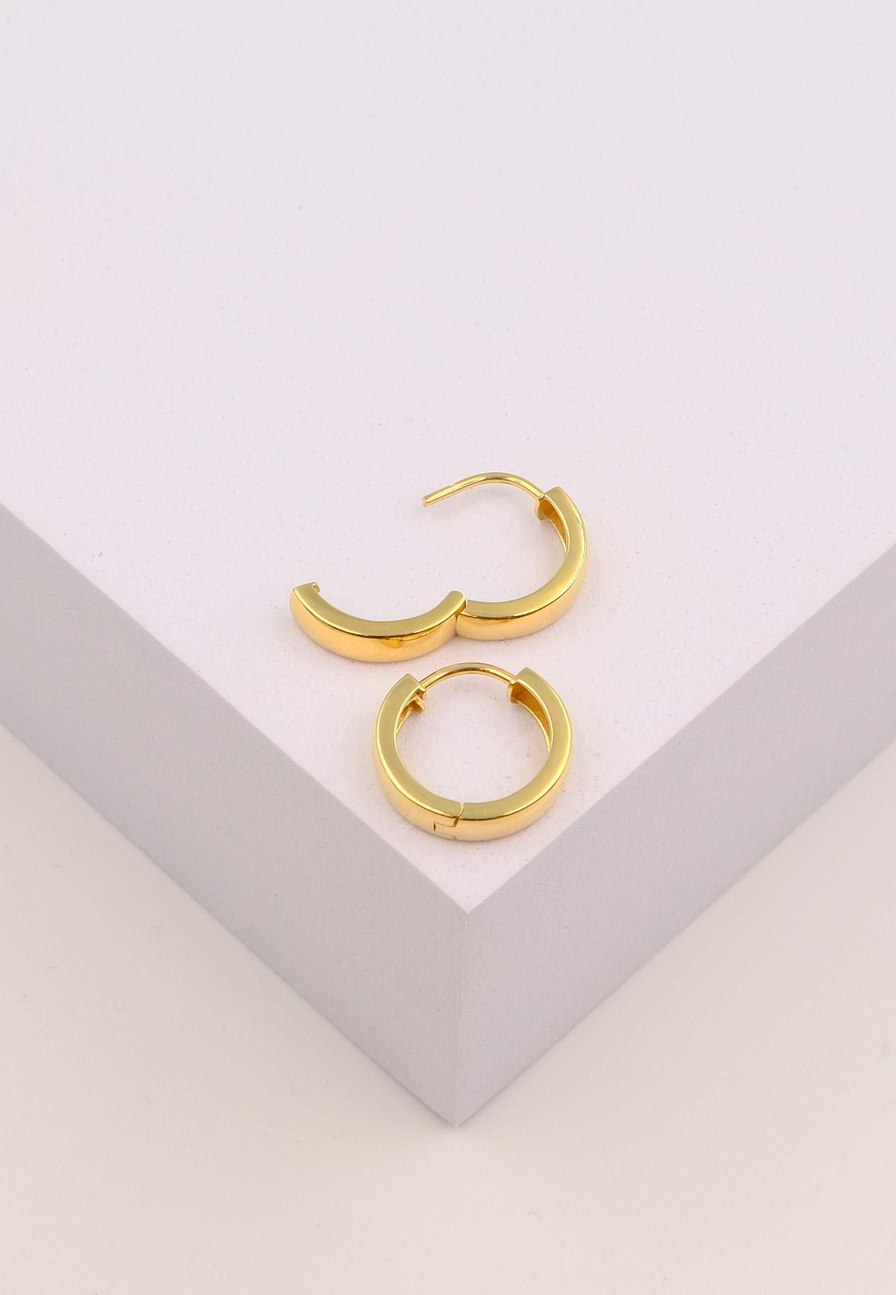 MUAU Schmuck  Creolen Gelbgold 750 U-Profil Scharnier 16.7mm 