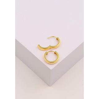 MUAU Schmuck  Creolen Gelbgold 750 U-Profil Scharnier 16.7mm 