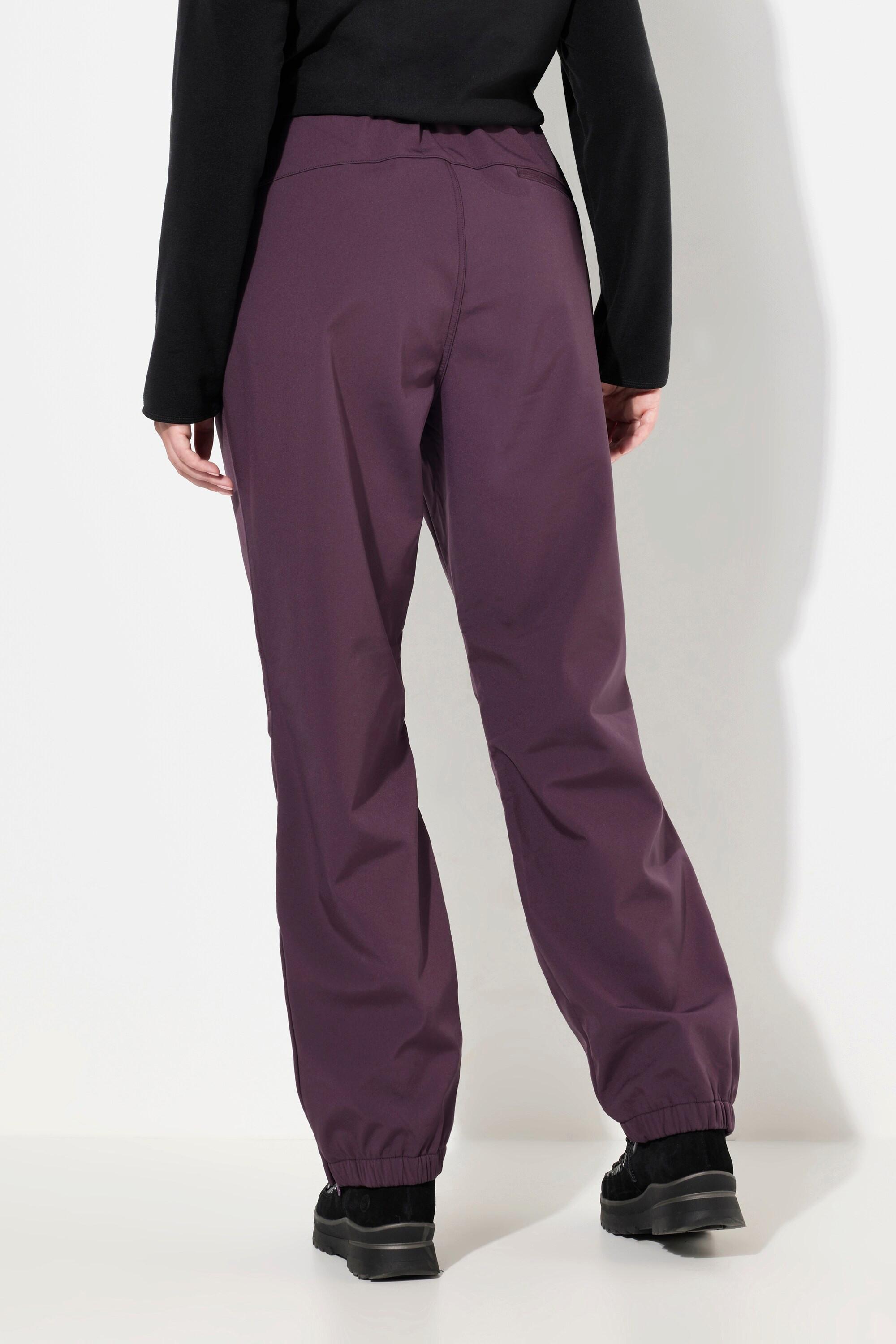 Ulla Popken Pantalon Softshell Déperlant avec Doublure Polaire  