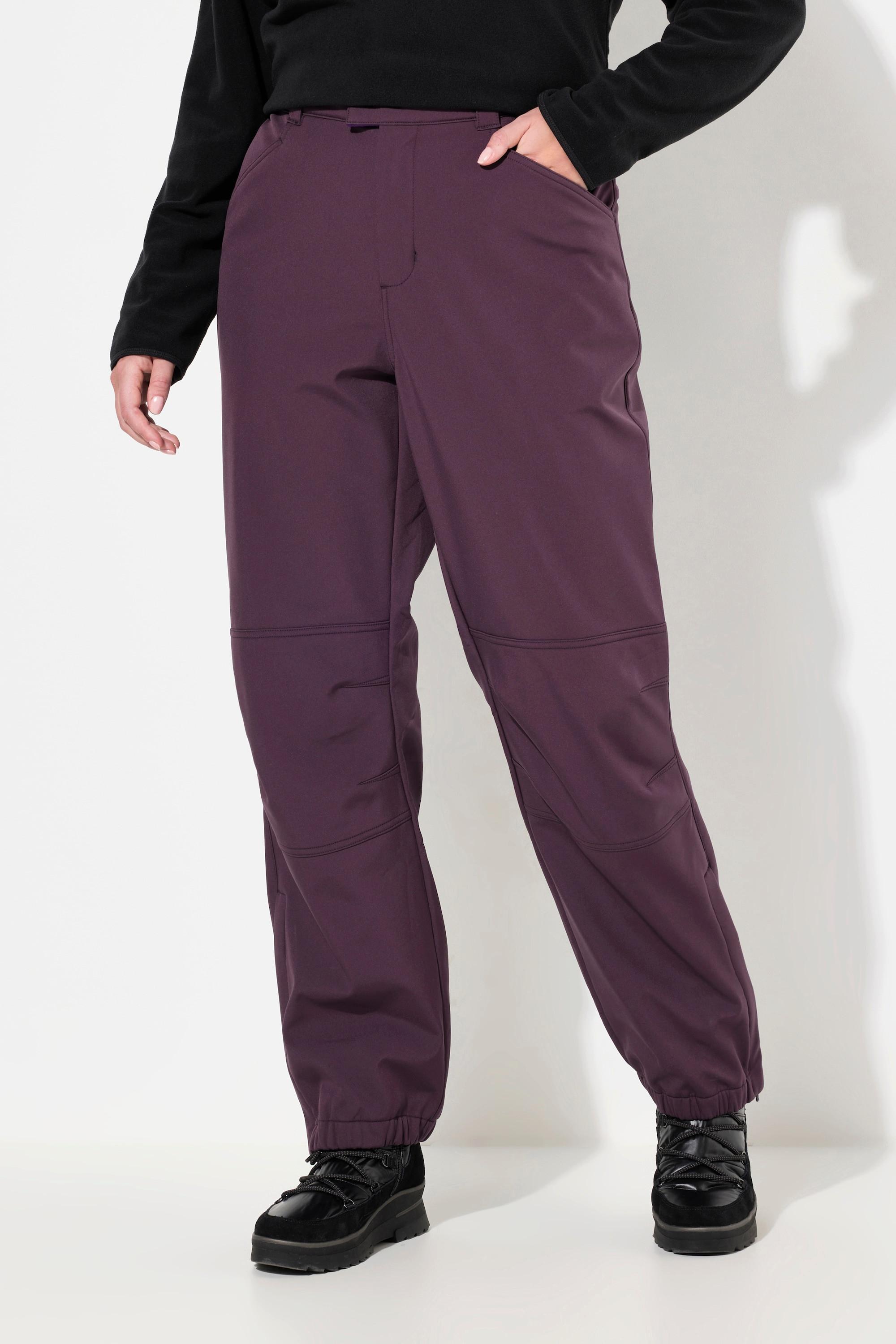 Ulla Popken Pantalon Softshell Déperlant avec Doublure Polaire  