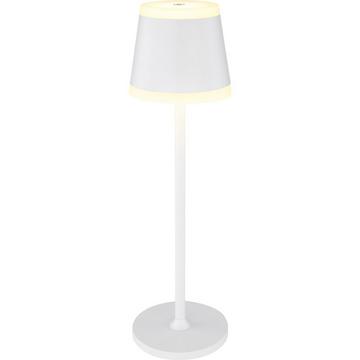 Lampe à poser Ridley I métal blanc mat LED