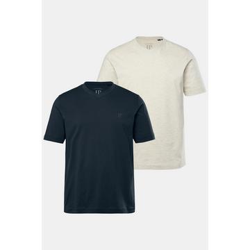 T-shirt con scollo a V e mezze maniche, fino alla tg. 8XL