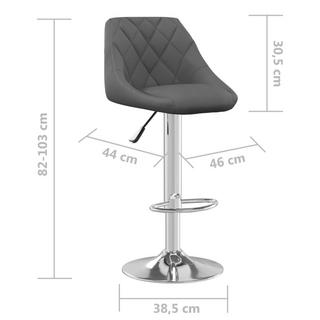 VidaXL Tabouret de bar velours  