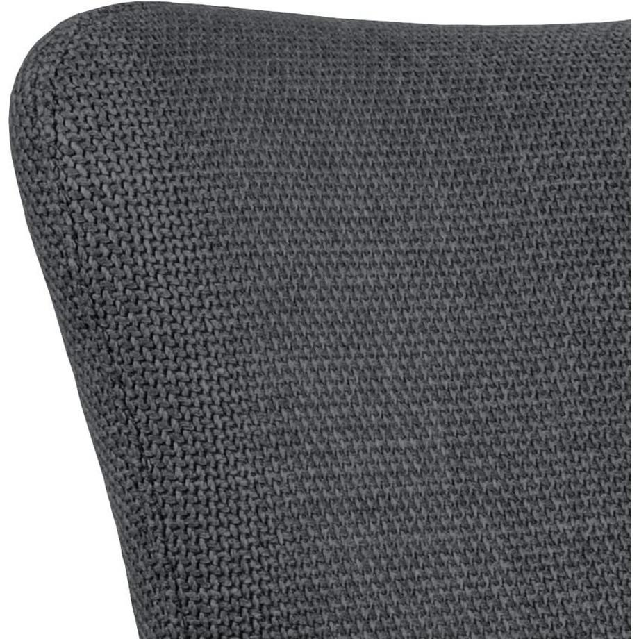 mutoni Sedia da pranzo con braccioli Lyanna girevole grigio scuro (1 pezzo)  