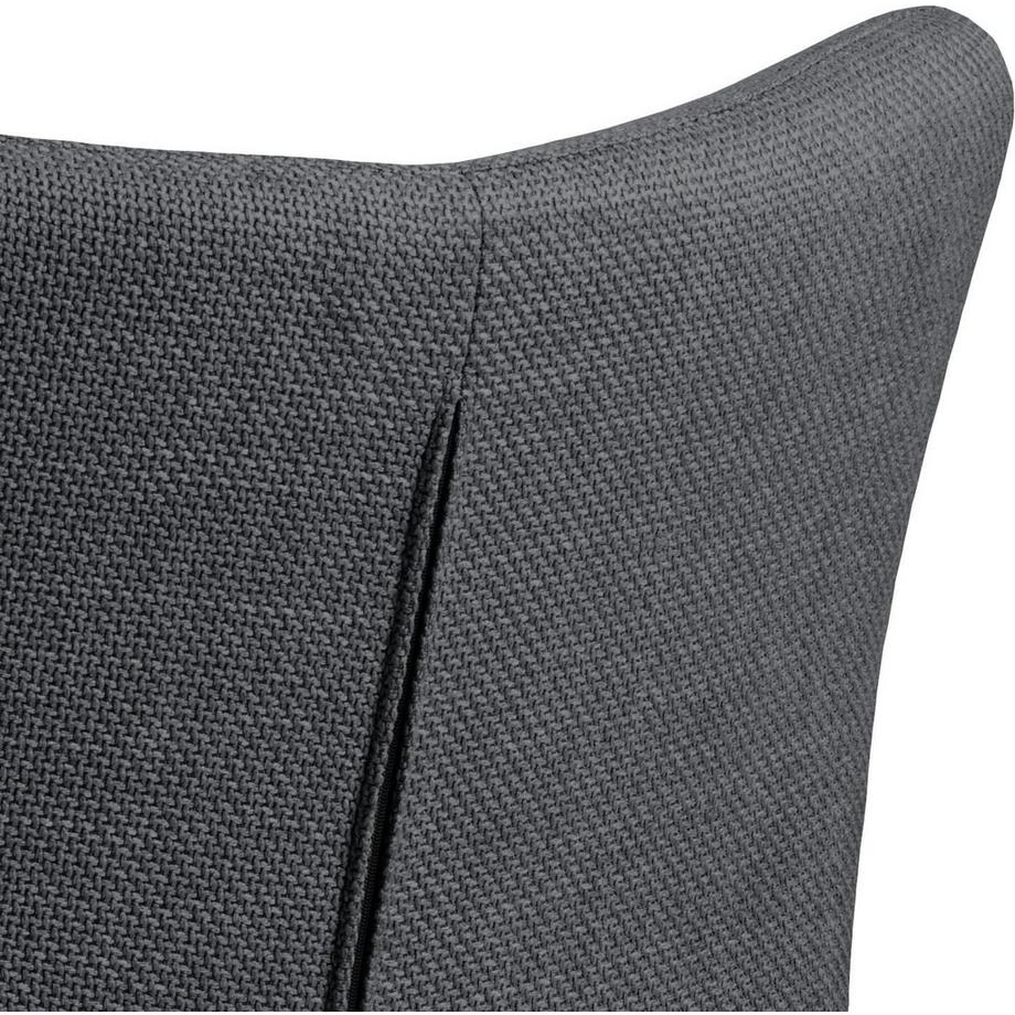 mutoni Sedia da pranzo con braccioli Lyanna girevole grigio scuro (1 pezzo)  