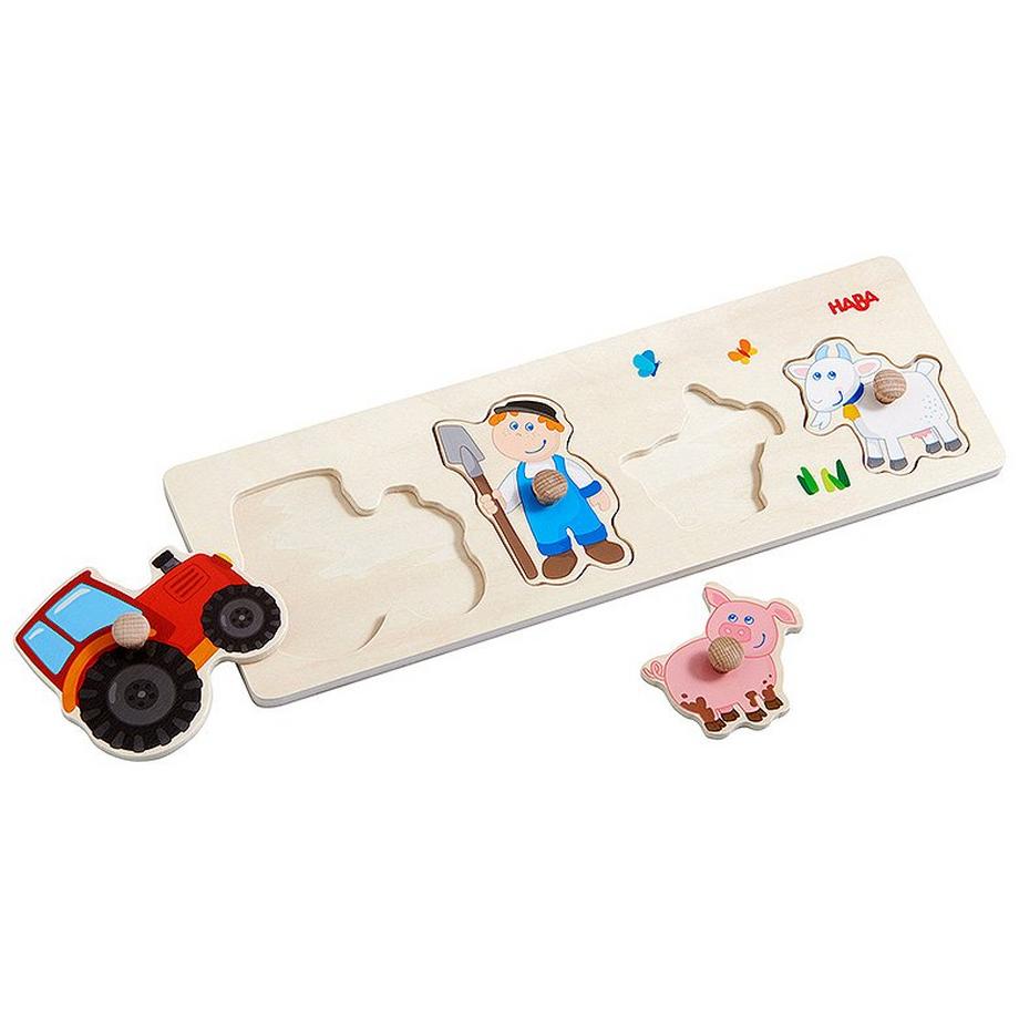 HABA  Puzzle Greifpuzzle Landleben (4Teile) 