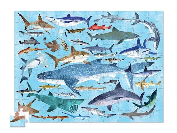 Crocodile Creek  Puzzle 100 pièces: 36 requins, Crocodile Creek 