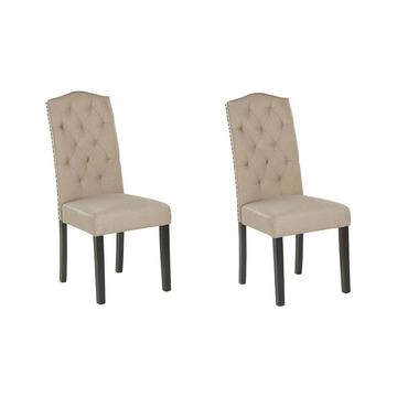 Esszimmerstuhl 2er Set aus Stoff Klassisch SHIRLEY