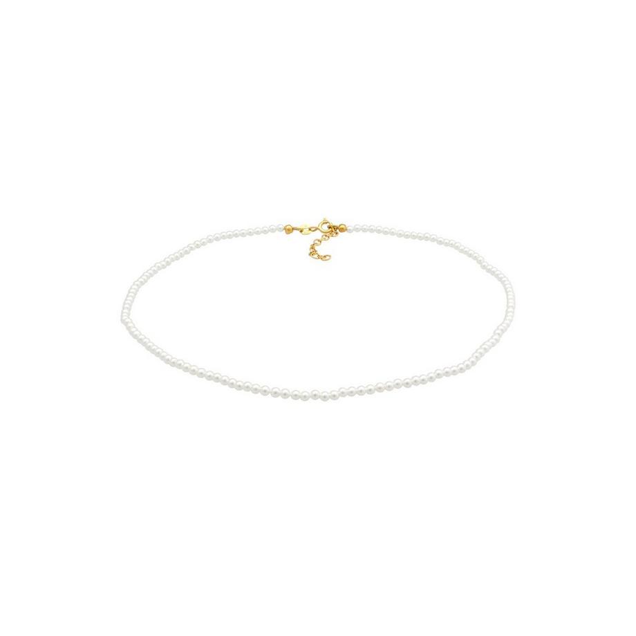 Elli  Halskette Choker Muschelkernperlen 925 Silber 