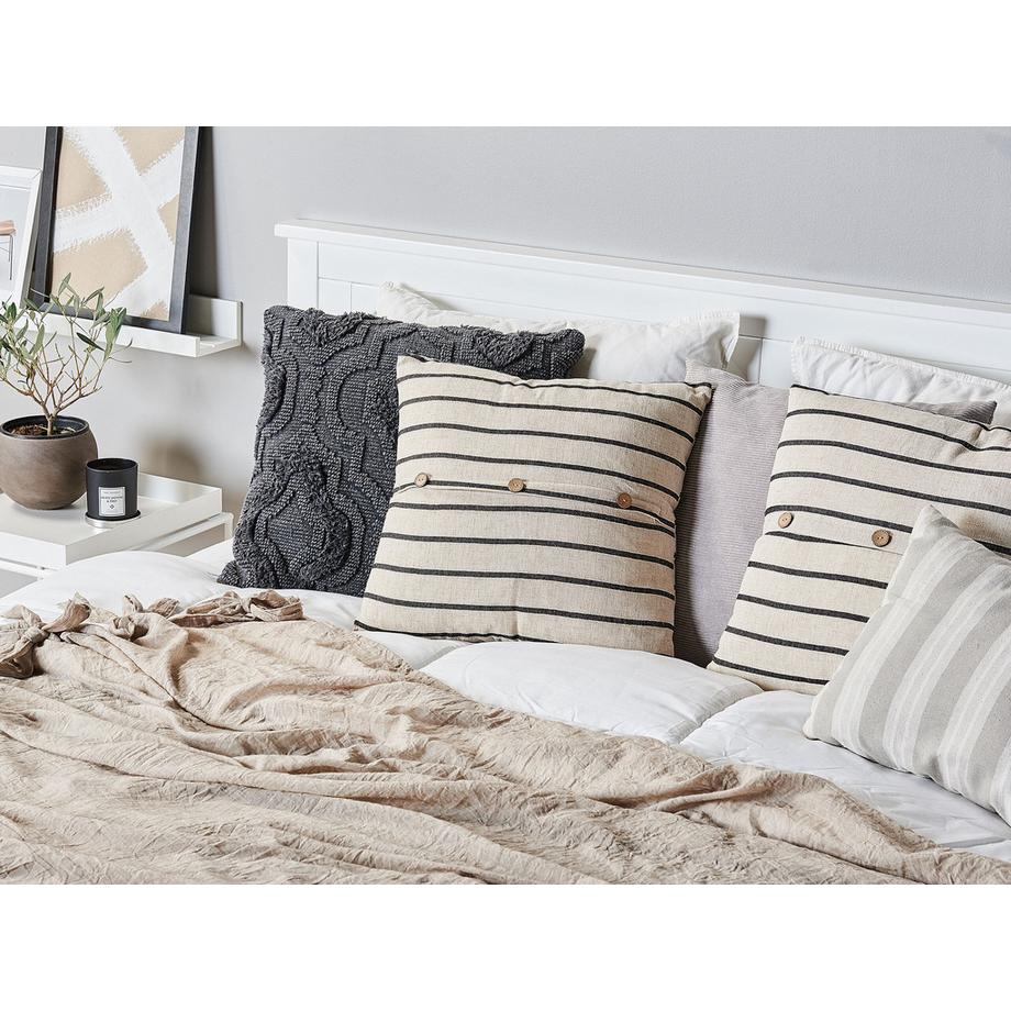 Beliani Dekokissen 2er Set aus Baumwolle Modern CYNARA  