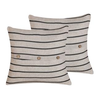 Beliani Lot de 2 coussins en Coton Moderne CYNARA  