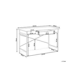 Beliani Schreibtisch aus MDF-Platte Industriell CASCO  