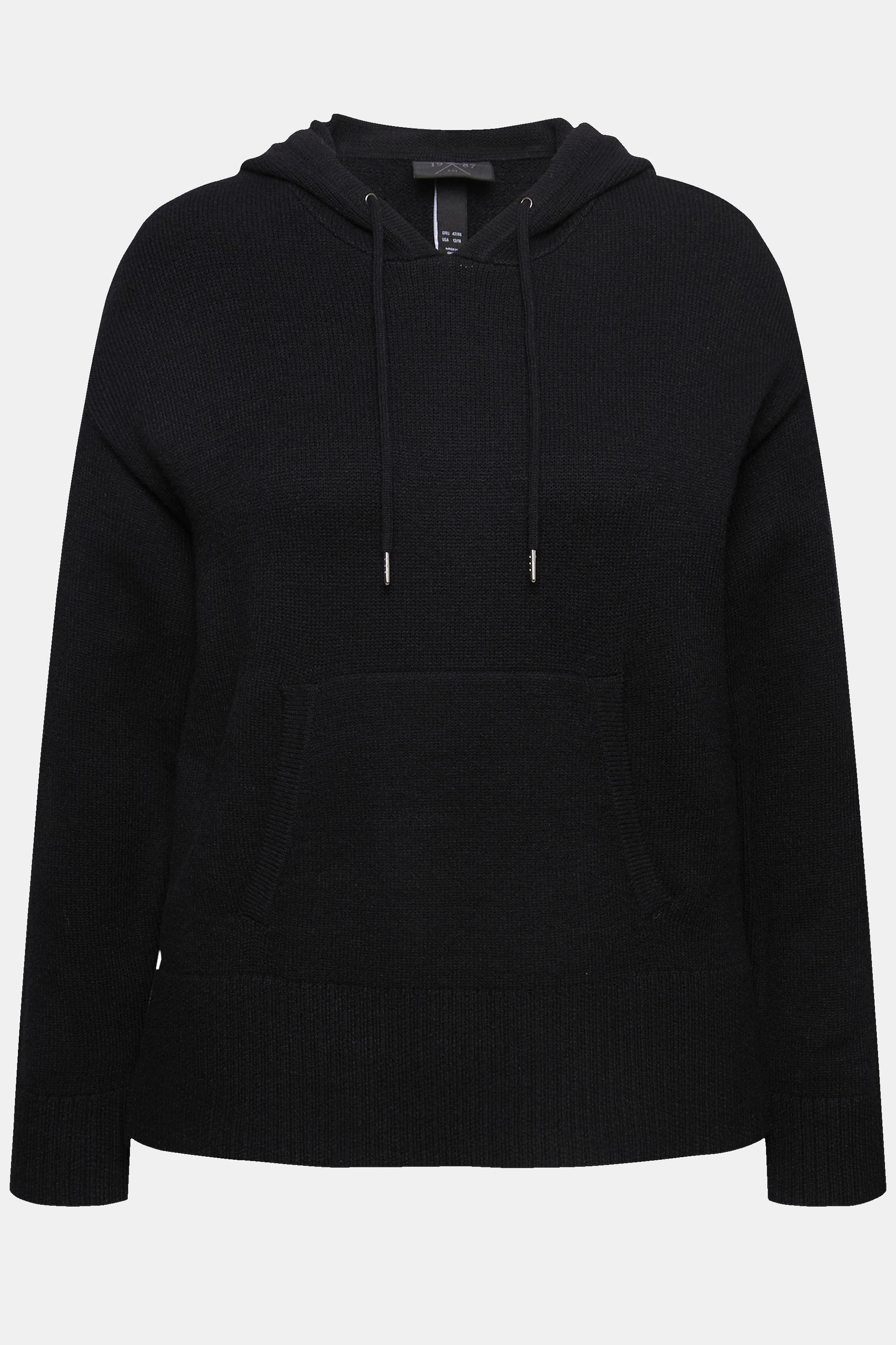 Ulla Popken  Strick-Hoodie, Oversized, Kapuze, Langarm, Tasche 