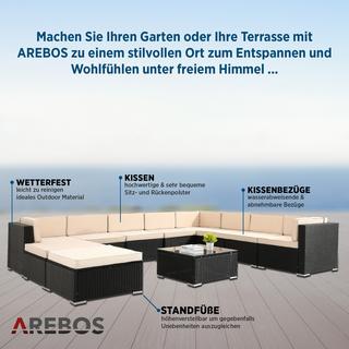 Arebos Polyrattan Gartenmöbel Gartenset Lounge Garnitur Set Sitzgruppe  