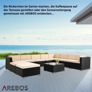 Arebos Polyrattan Gartenmöbel Gartenset Lounge Garnitur Set Sitzgruppe  