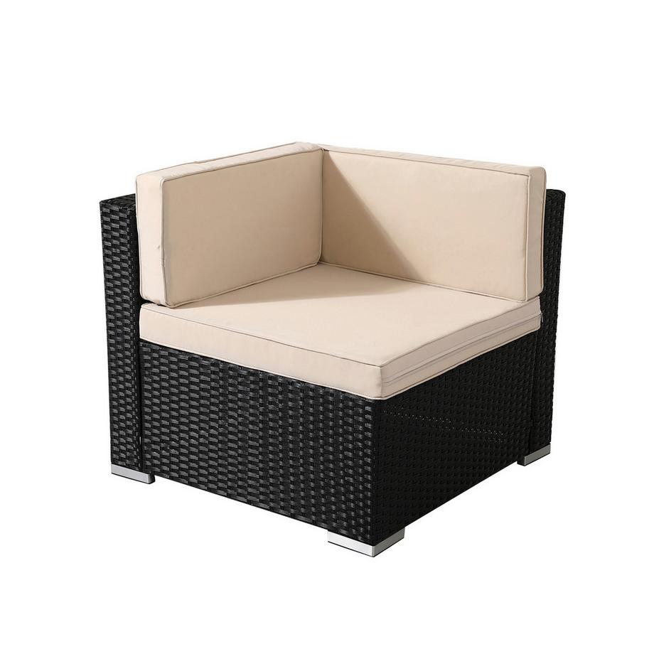 Arebos Mobilier de jardin polyrotin Ensemble d'extérieur Ensemble salon lounge  