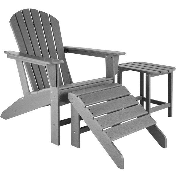 Tectake Chaise de jardin JOAN Style Adirondack  