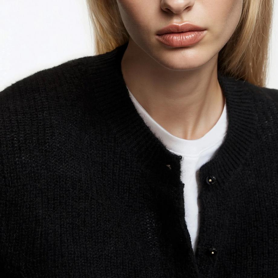 La Redoute Collections Cardigan Boutonné Manches Volantées  