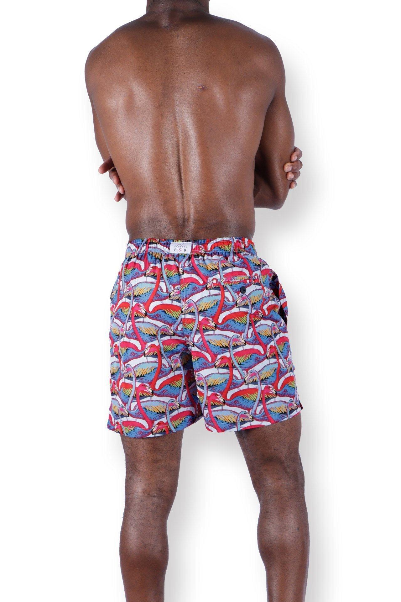 Atelier F&B  Flamingo-Badeshorts - Ibiza-Modell 