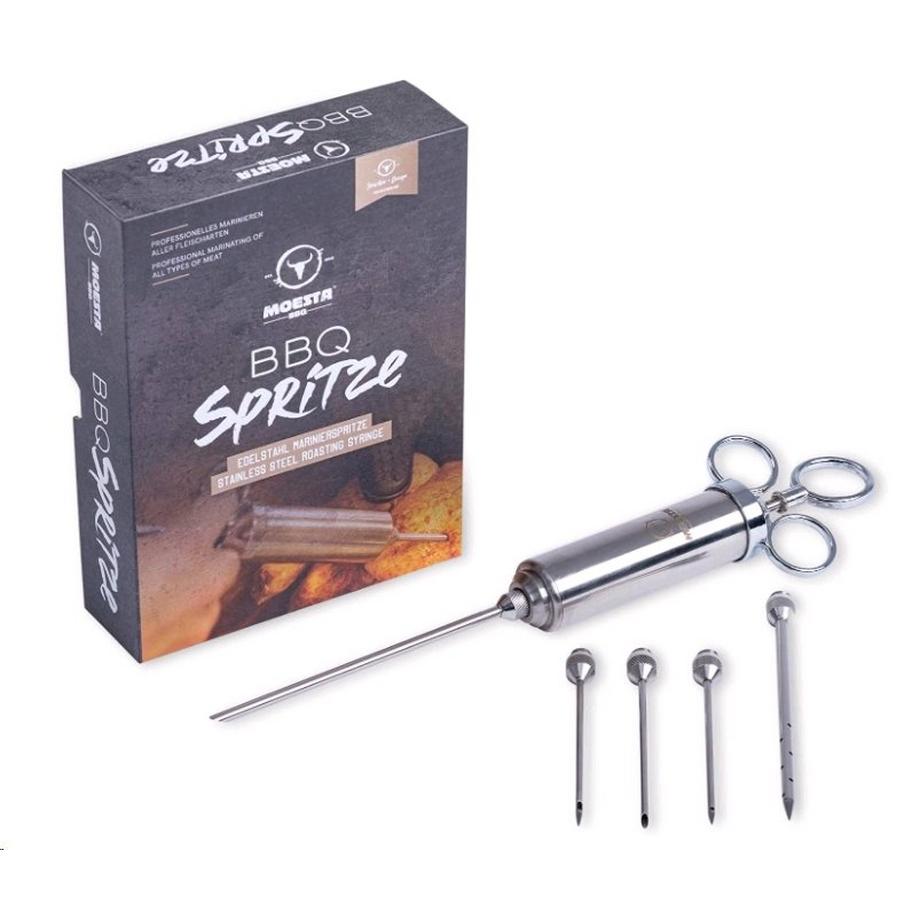 Moesta  Grillhelfer - BBQ Spritze No.1 - Edelstahl Bratenspritze 