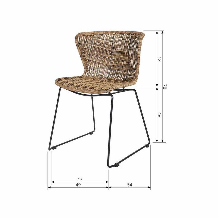 mutoni Gartenstuhl Wings natur (2er-Set)  