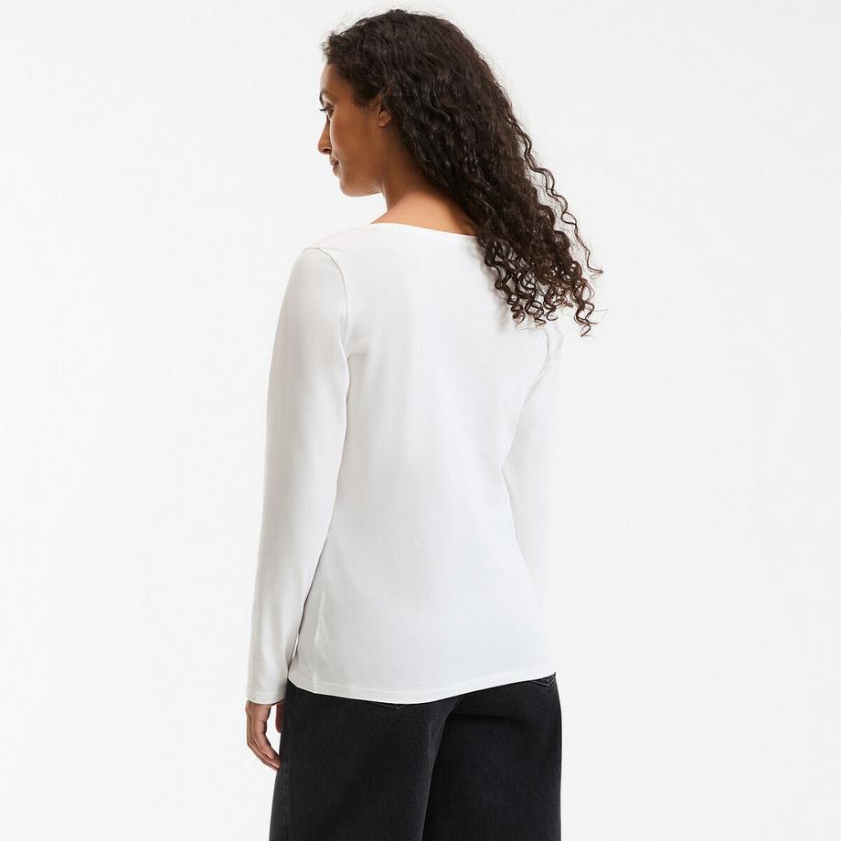 La Redoute Collections T-shirt Manches Longues Col Rond  