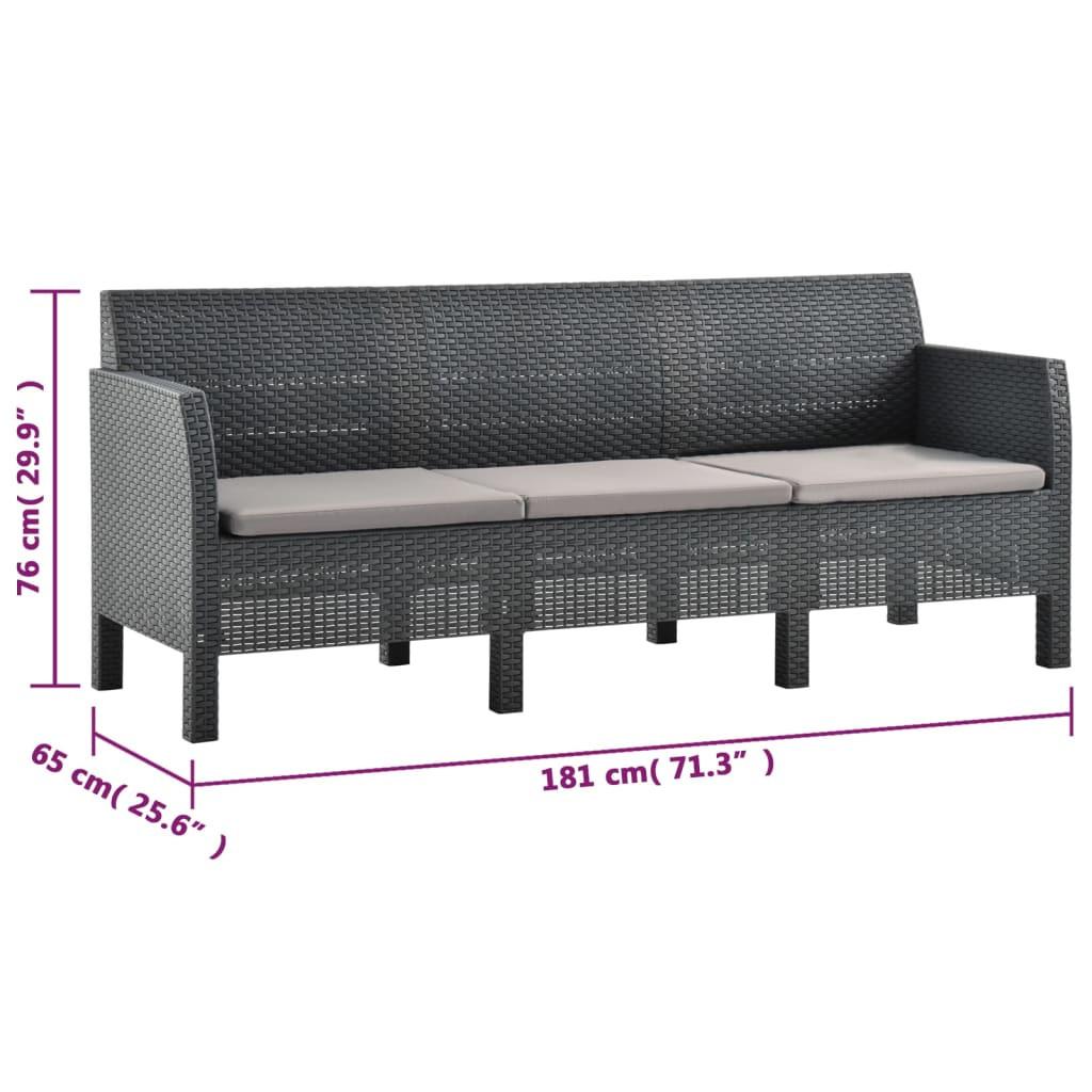 VidaXL Garten-lounge-set polypropylen  