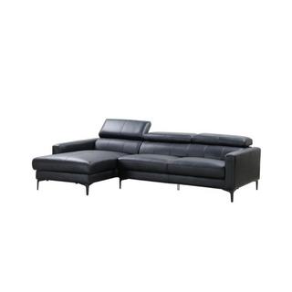 Vente-unique Ecksofa Leder Büffelleder Ecke Links FLORENCE  